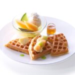 「マスクメロンと赤肉メロンのワッフル」税込み2,090円