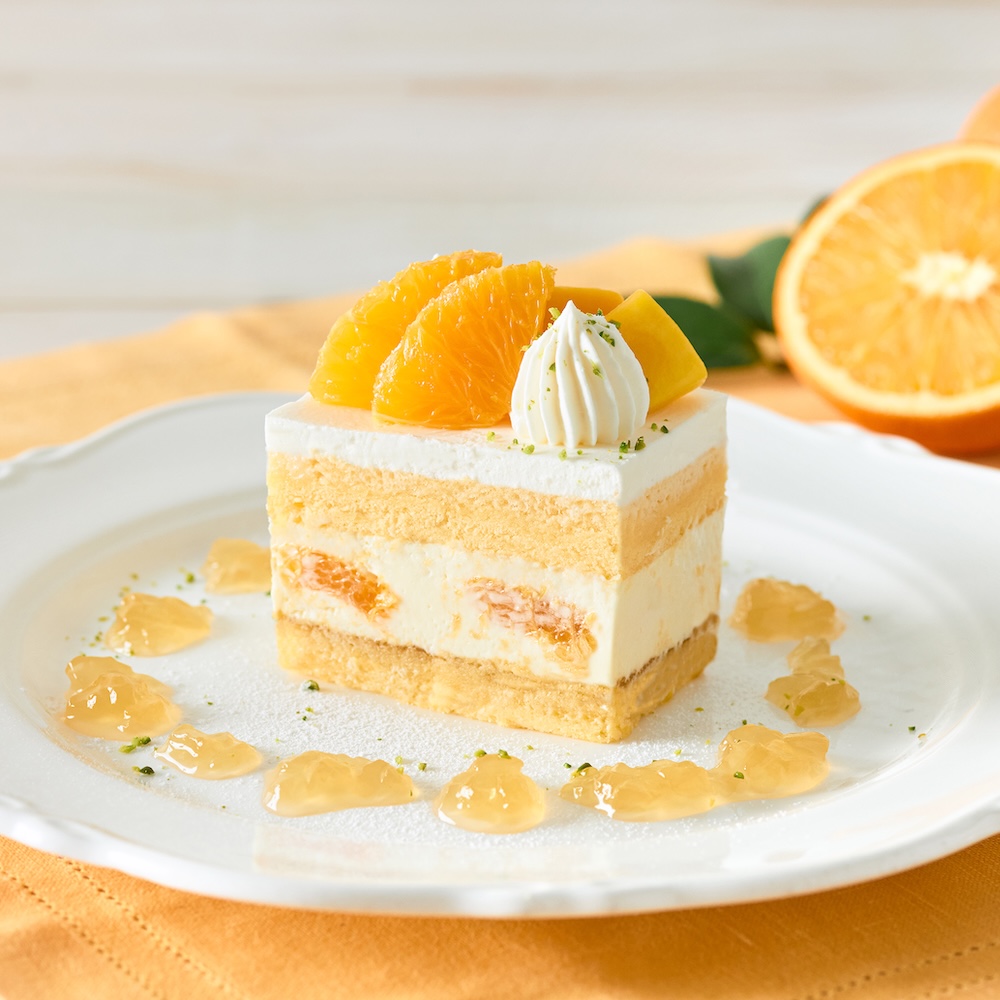 「オレンジとジャスミンティーゼリーのショートケーキ」税込み1,000円