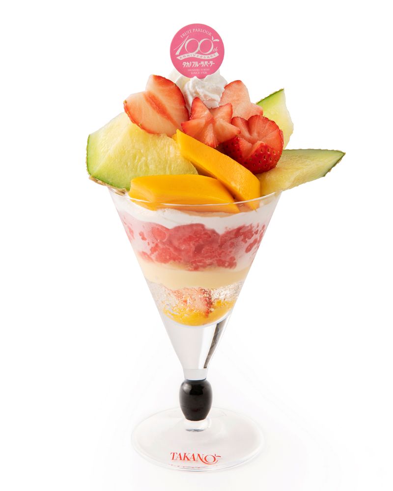 「季節の果実タカノセレクションパフェ～マスクメロン・苺・マンゴー～」イメージ