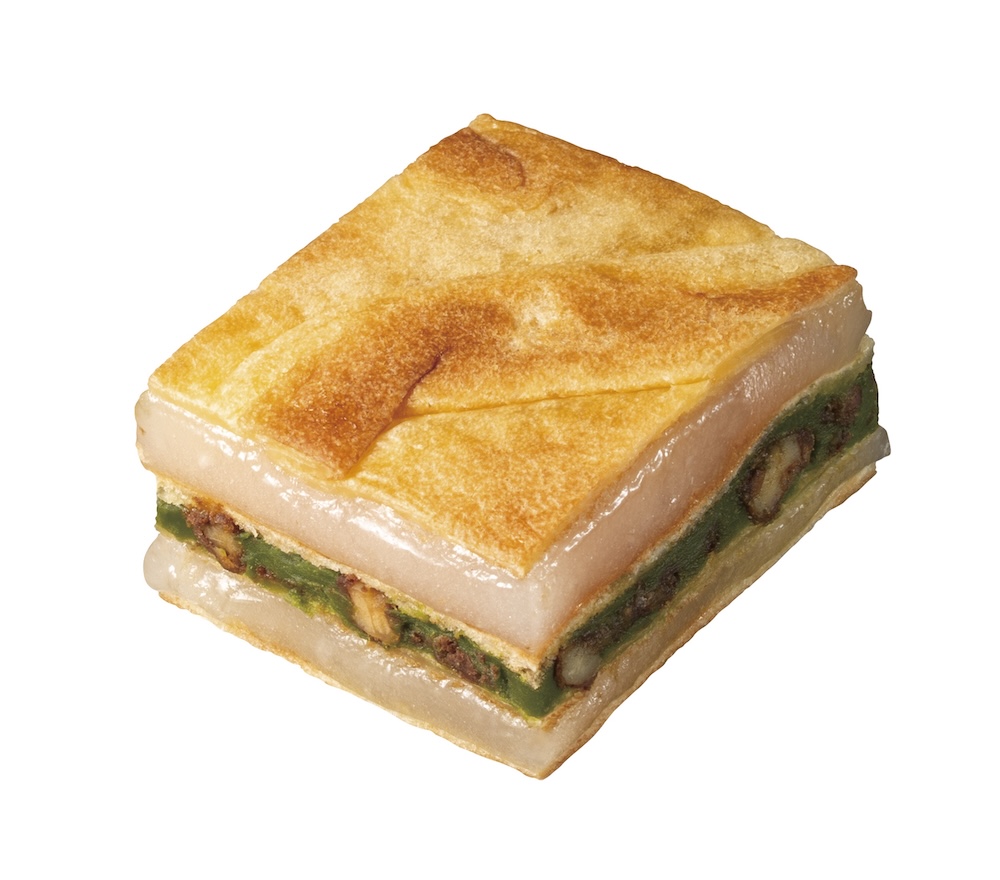 「羽二重くるみ ホワイトショコラ＆抹茶」税込み410円