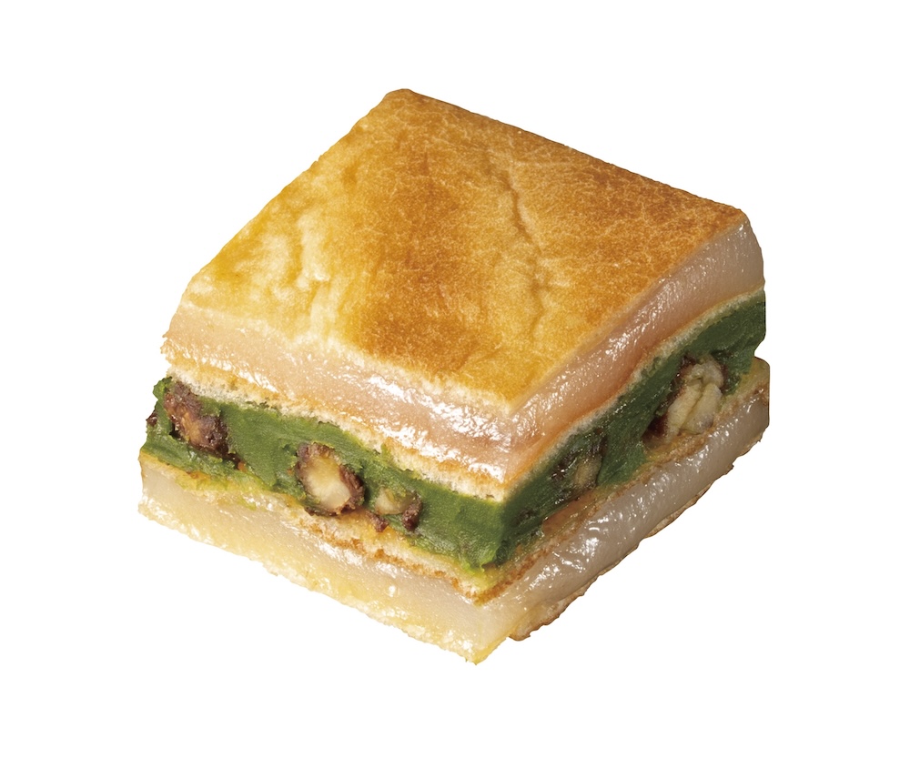 「羽二重くるみ ホワイトショコラ＆抹茶」税込み410円