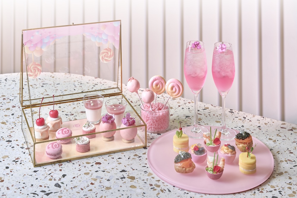 W大阪が6月1日〜7月31日に展開するTWICEコラボアフタヌーンティー「キャンディー・ドリーム」税込み7,000円（サービス料含む）