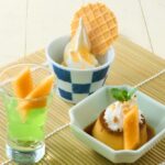 「赤肉メロンの甘味三彩」　税込み769円