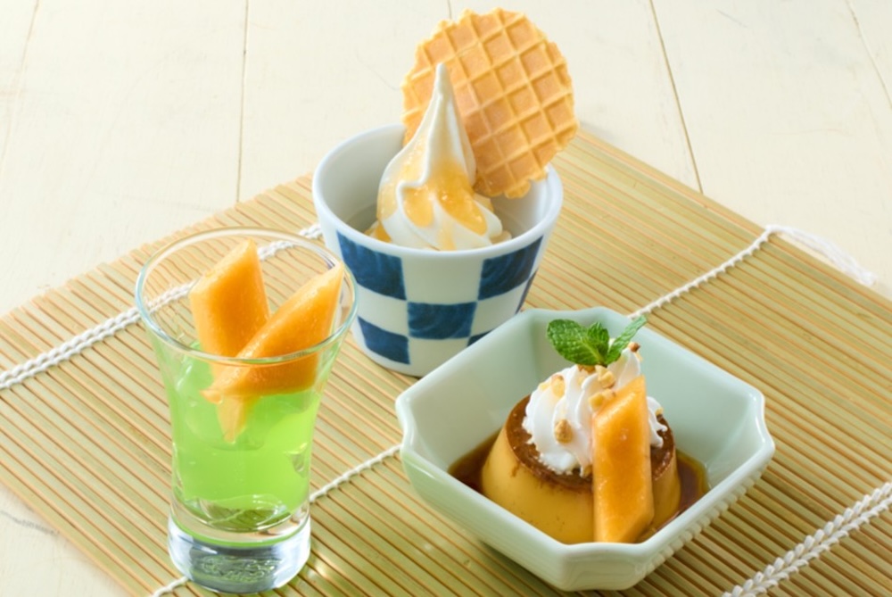 「赤肉メロンの甘味三彩」　税込み769円