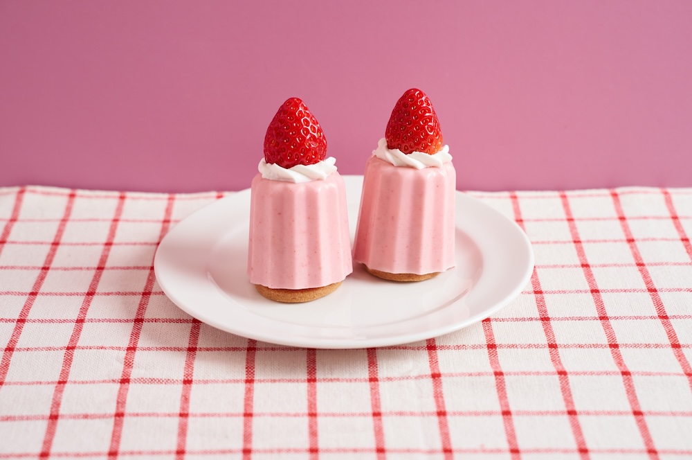 春季限定「いちごのピンクチョコキャンドル」税込み486円