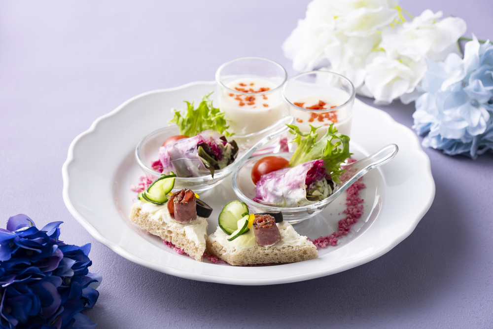 「窓辺の紫陽花アフタヌーンティー」イメージ