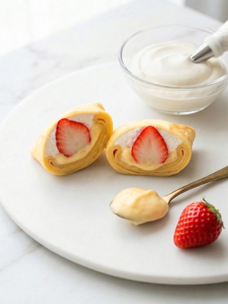 「ダブルクリームイチゴクレープ」税込み480円