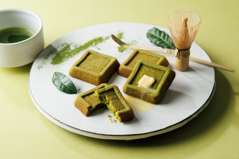 6月30日まで販売される「バターバトラー」の「バターと抹茶のフィナンシェ」4個入り・税込み1,296円