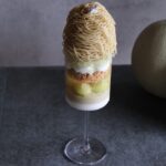 「和栗と季節の果物パフェ ～メロン～」税込み2,970円