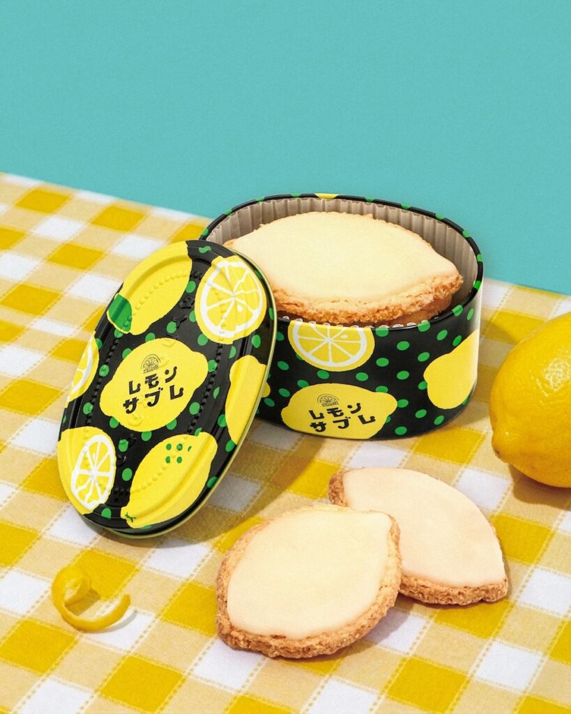 「太陽ノ塔　洋菓子店　（TNT MARKET）」の「タイヨウノカンカン　mini楕円缶　ココナッツレモンサブレ」5枚入り・税込み1,620円
