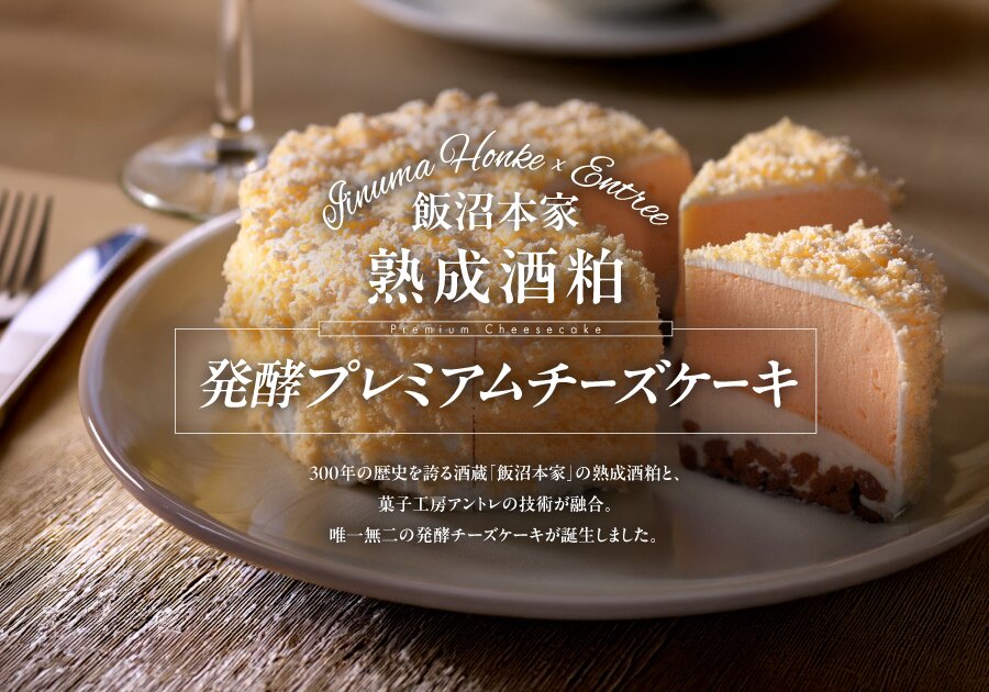 「飯沼本家 熟成酒粕 発酵プレミアムチーズケーキ」イメージ