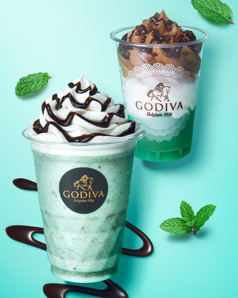 ゴディバの2026年チョコミントメニューのイメージ
