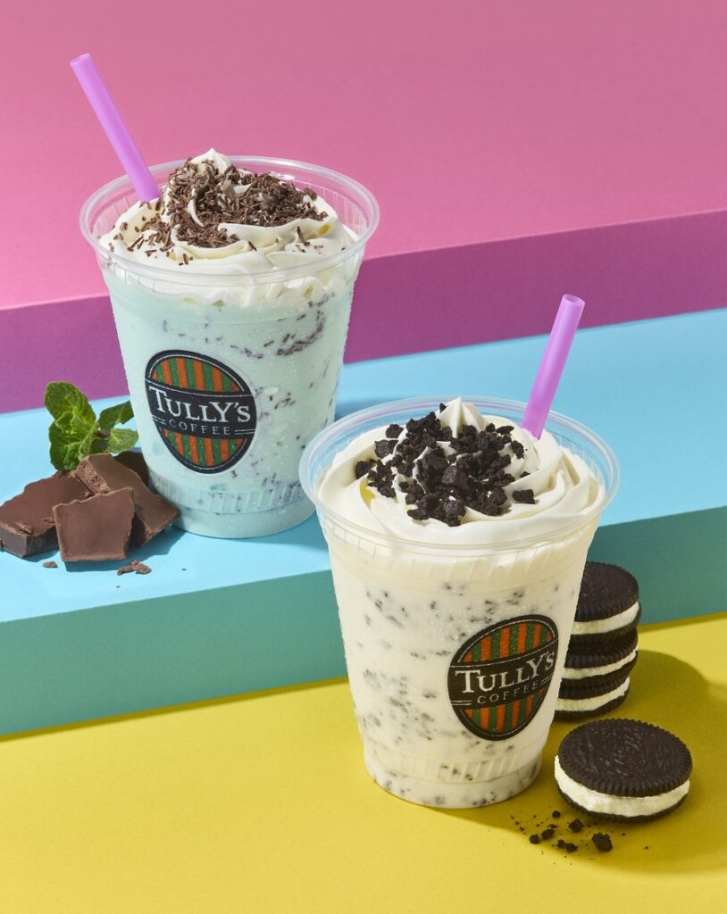 左上から「チョコミントシェイク」、「クッキー＆クリームシェイク」