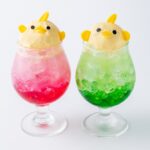 「ぴよりんクリームソーダ（いちご・メロン）」各・税込み980円