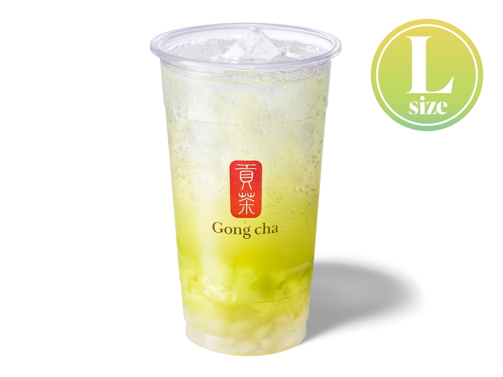 「SHINEシャインマスカット スパークリングティー」Lサイズ・税込み760円