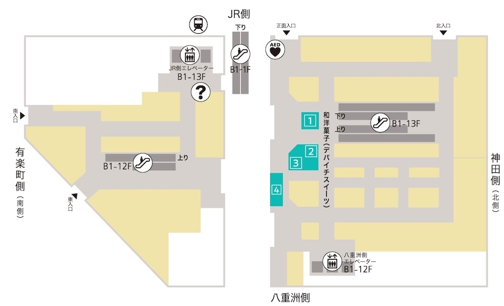 大丸東京店のマップビジュアル