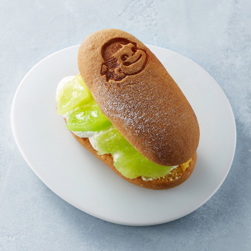 「不二家 銀座」の西武池袋本店限定「ポケットショートケーキ［ミルキー×茨城県産メロン］」648円