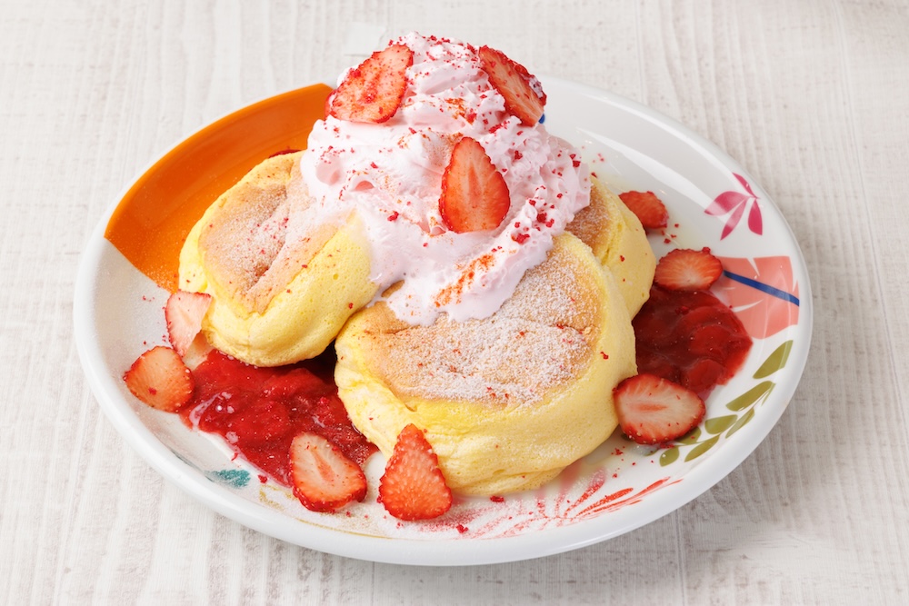 「ストロベリーパンケーキ(STRAWBERRY PANCAKES)」1,980円