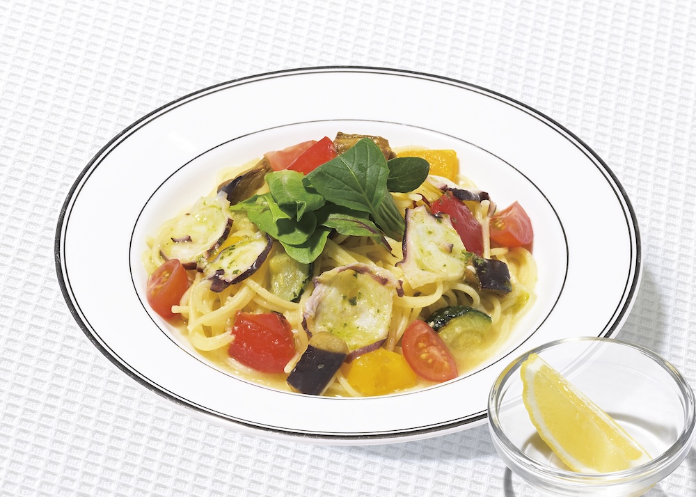 「たこのマリネと夏野菜のレモン風味パスタ」税込み1,380円