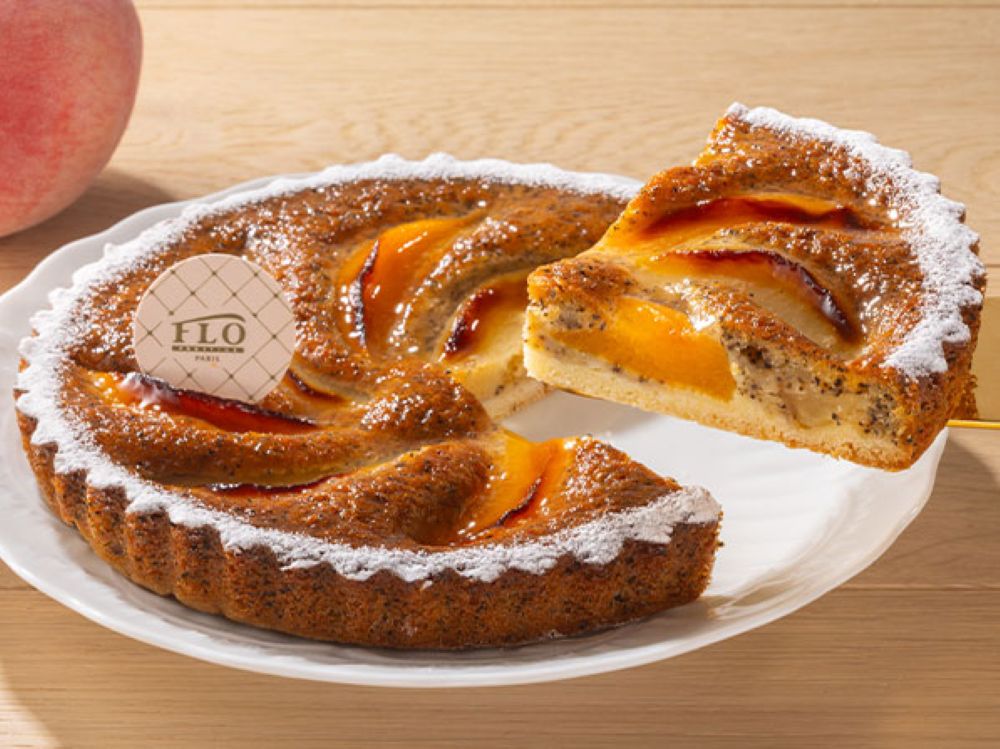 6月15日～6月17日に販売される「2色の桃のタルト～紅茶ダマンド～」税込み1,069円