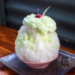 6月1日～6月21日に販売される「Parlor Vinefru銀座」の「茨城県産イバラキングの生メロンクリームソーダかき氷」税込み2,300円