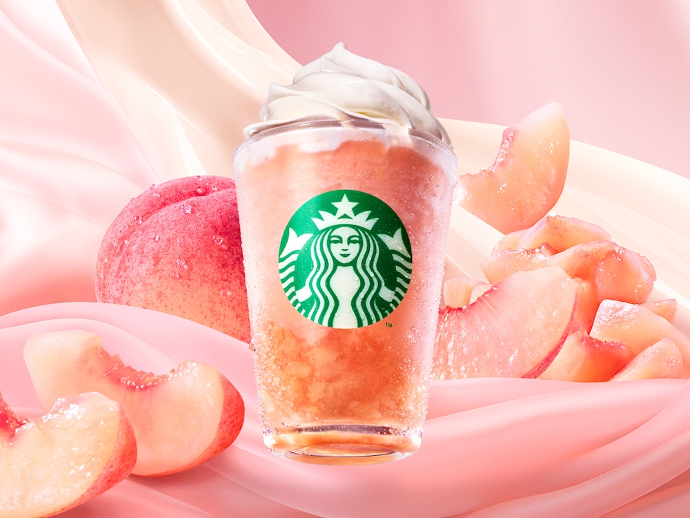 「ピーチ & ピーチミルク フラペチーノ」イメージ