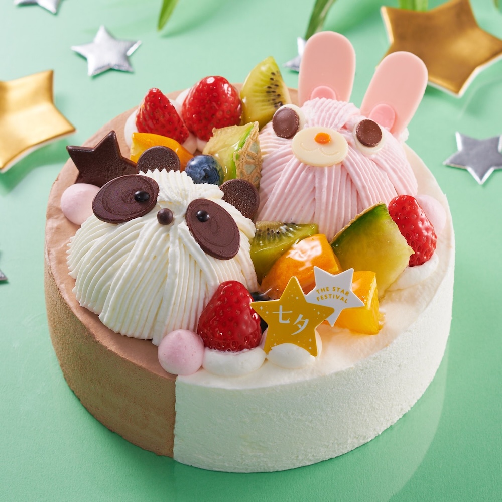 「七夕 2 つの味が楽しめるハッピーどうぶつデコレーション」イメージ