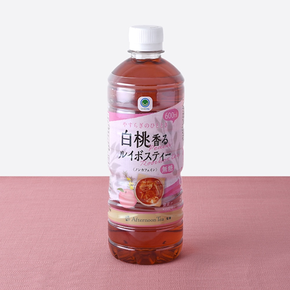 販売中の「白桃香るルイボスティー」税込み118円