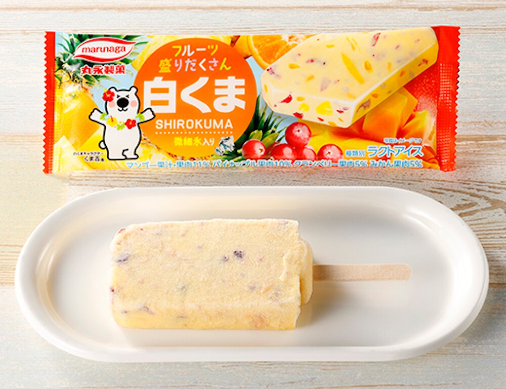 「丸永製菓　フルーツ盛りだくさん白くまバー」税込み173円