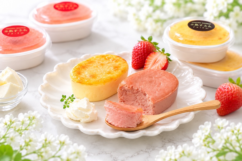 「半熟すふれ」2種のイメージ