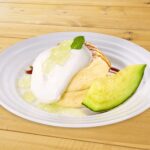 「マスクメロンのリコッタパンケーキ」ジャストサイズ・税込み1,200円