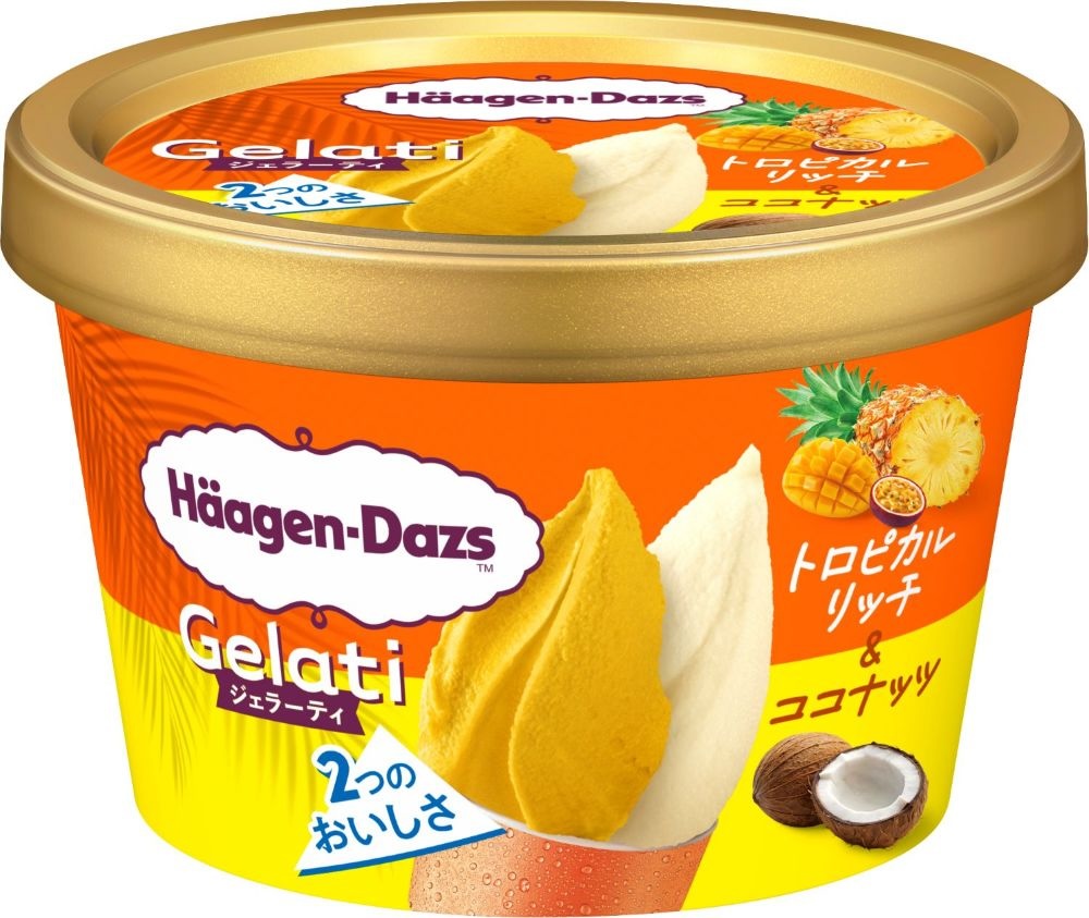 「ハーゲンダッツ ミニカップ Gelati『トロピカルリッチ＆ココナッツ』」イメージ