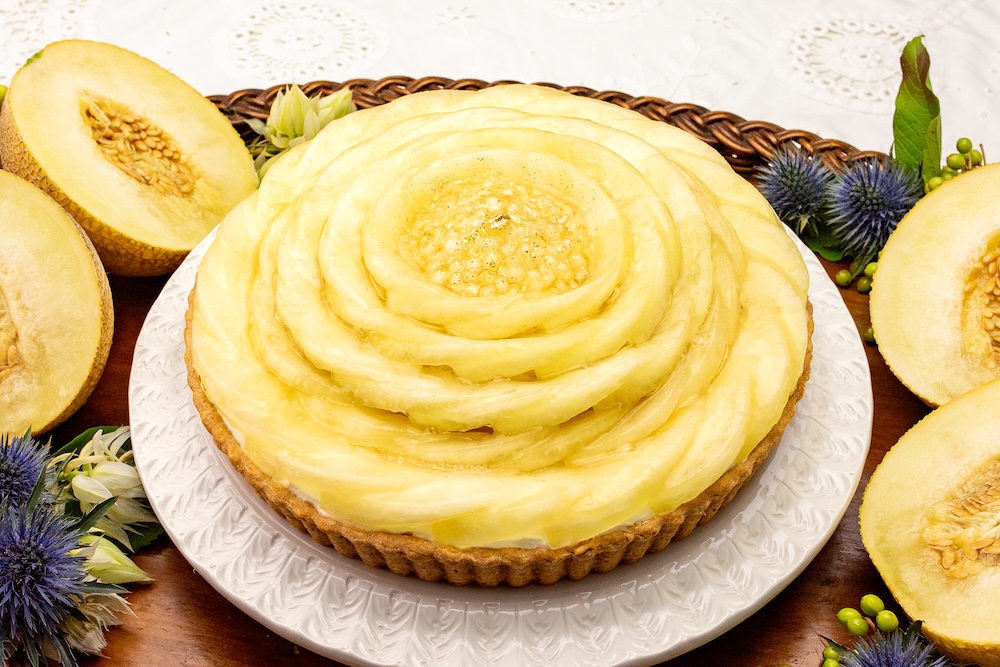 「島根県産 “ゴールデンパール”メロンのタルト」ピース・税込み3,030円〜
