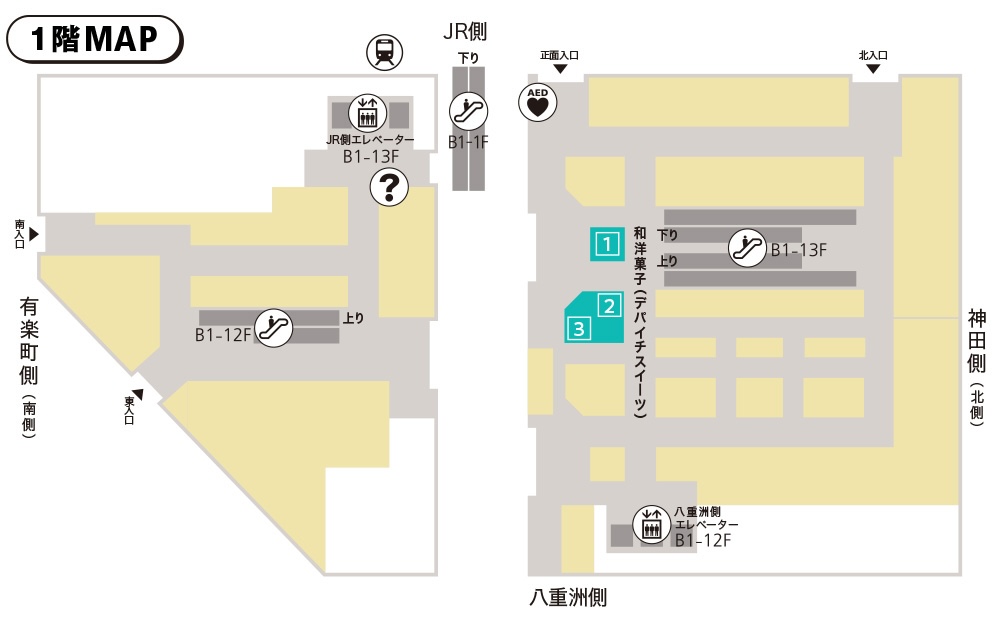 大丸東京店のマップビジュアル
