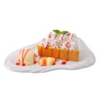 「バニラアイスのピーチシフォンプレート」単品・税込み740円〜