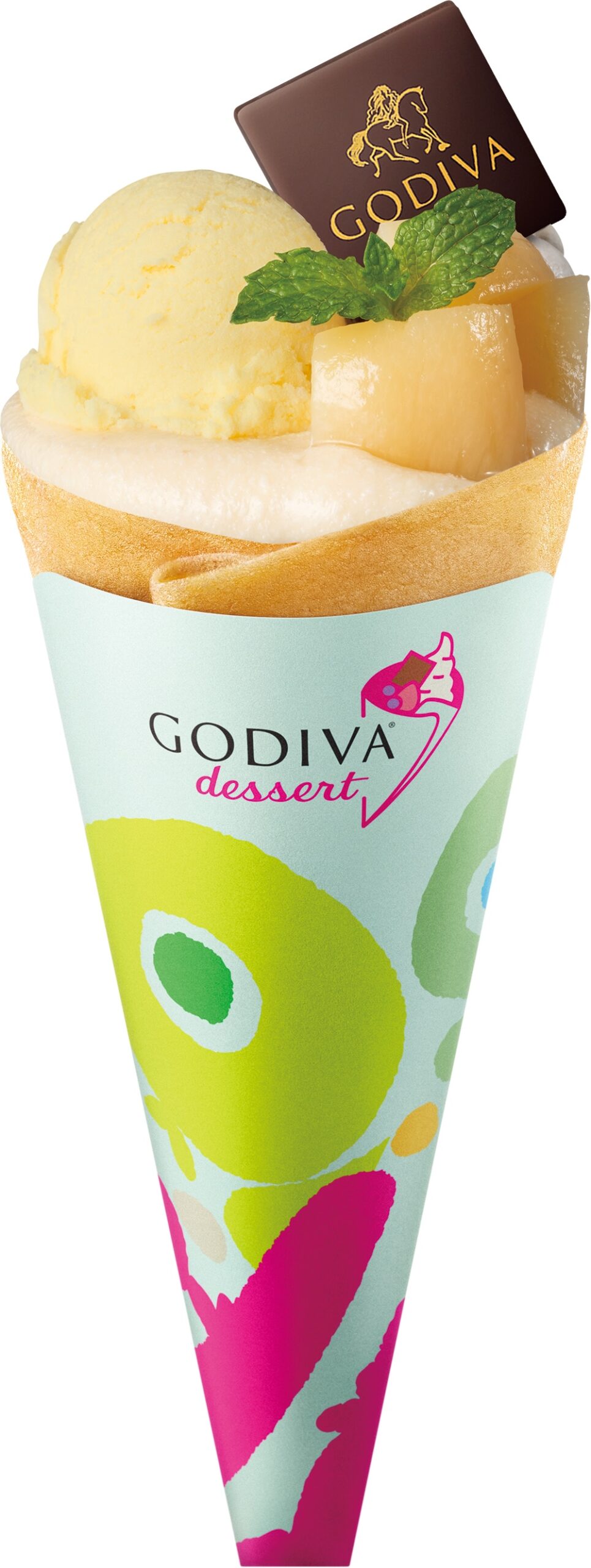 「シーズナルクレープ ピーチ バニラアイス添え」税込み973円