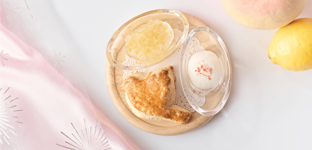 「ひと夏の初恋―桃とレモンのアフタヌーンティー」イメージ