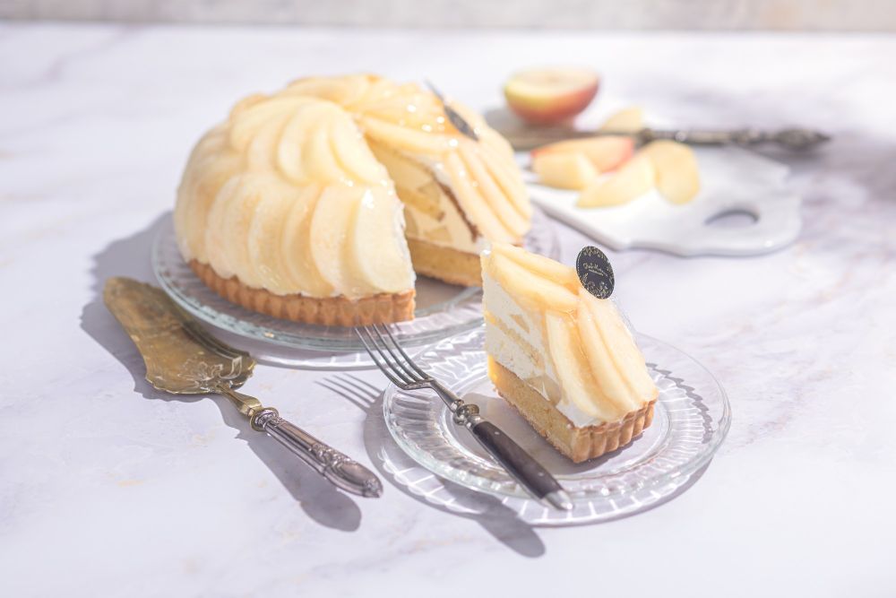 7月中旬~7月下旬ごろに販売される「大糖領/一桃匠のズコットケーキタルト」1ピース・税込み1,380円
