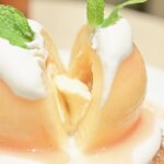 「まるごと“岡山白桃”とミルキークリームのパンケーキ」イメージ