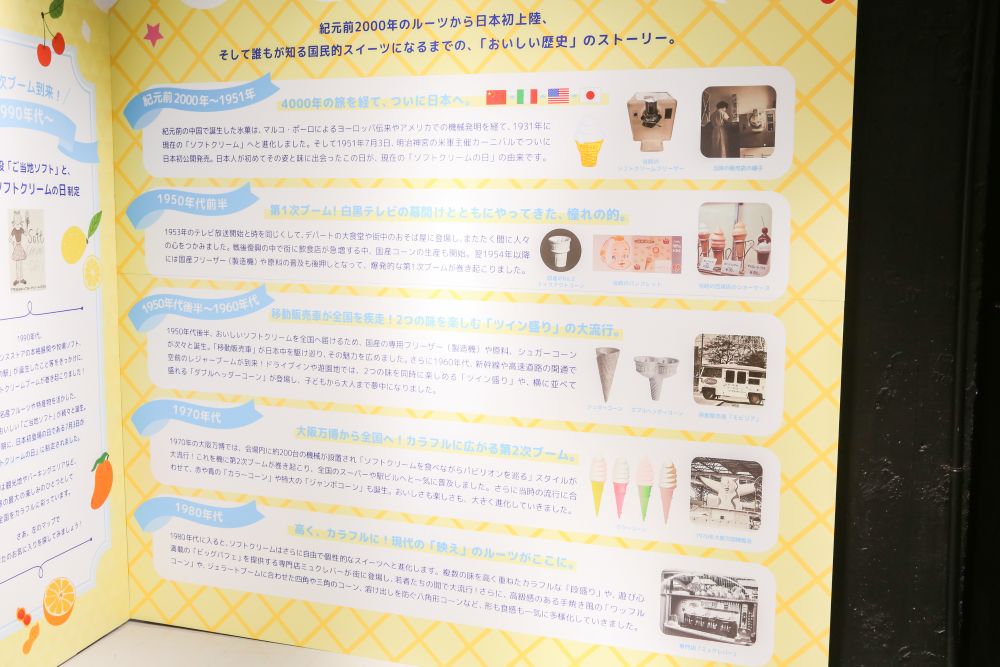 1階の「ソフトクリームの歴史展コーナー」イメージ
