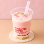 発売中の「ピーチティー　フラッペ」税込み395円