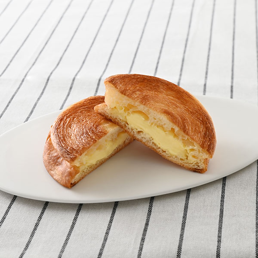 「も～っちり食感クロワッサンロール（ダブルカスタード）」税込み168円