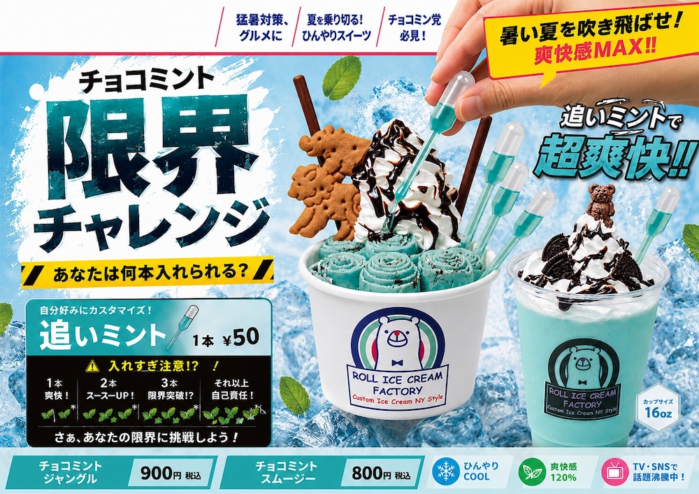 「チョコミント限界突破チャレンジ」イメージ