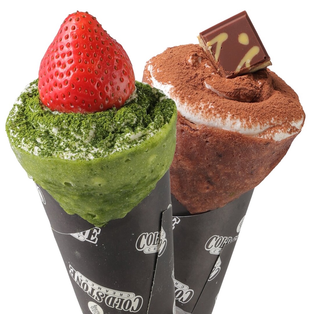 左から「生もち 宇治抹茶といちご」、「生もち ドバイチョコ」各・税込み900円