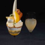 「梨」税込み2,200円(別途サービス料)。ペアリングセットは税込み3,500円(別途サービス料)