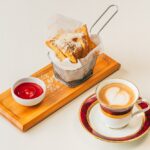 「トリュフとパルミジャーノチーズ香るポテトフライ＆コーヒーセット」税込み1,400円（パフェ注文者のみ選択可）