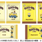 7月14日より全国発売される「カントリーマアム(バニラ&チョコバナナ) minion」16枚入り・オープン価格