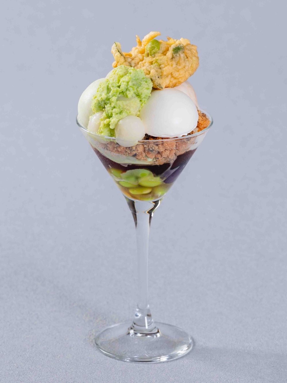 「【緑】枝豆と抹茶のパフェ」税込み2,000円（別途サービス料）