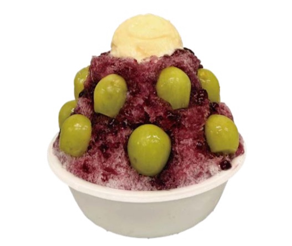 「かき氷専門店 果実堂」の「まるごとぶどうとマスカルポーネの贅沢かき氷」2,001円