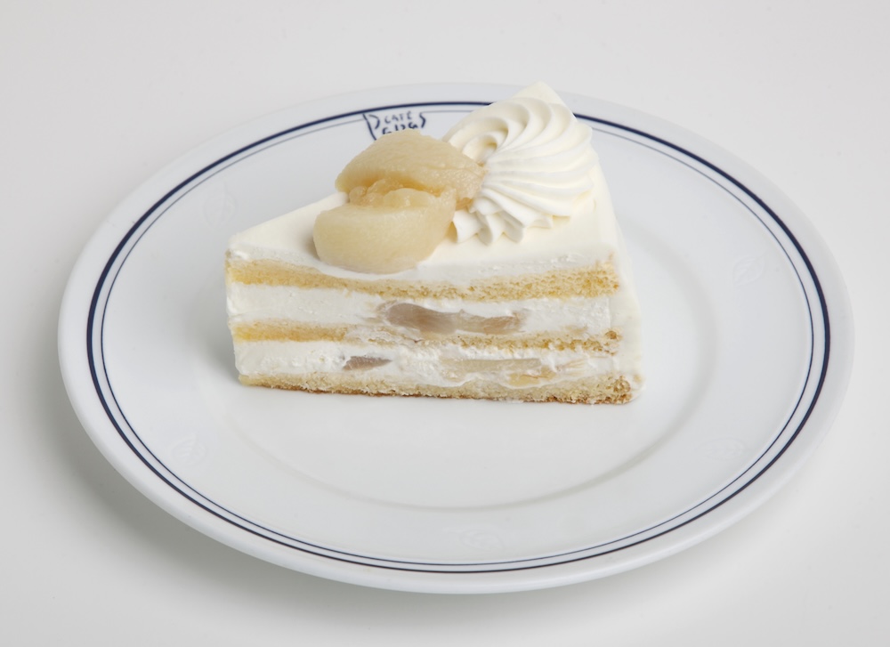 「パパスカフェ」の「桃のショートケーキ」税込み880円